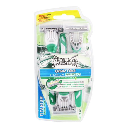Бритва WS Quattro Titanium Sensitive 3шт