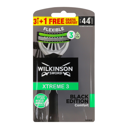 Бритва WS Xtreme3 Black 3+1шт