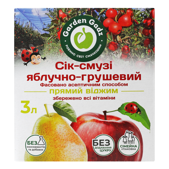 Сік Gadz яблуко,груша 3л