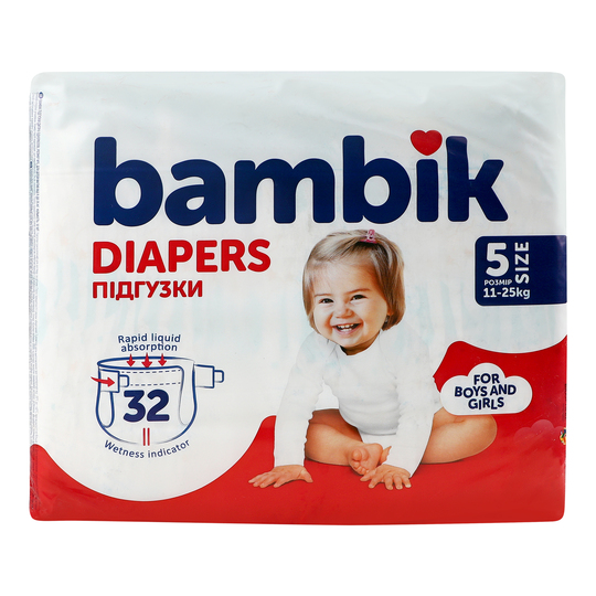 Підгуз дит MediumBambikUNIOR(11-25кг)32ш