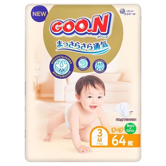 Підгузки Goo.NPS 5-9 кг 3M 64шт