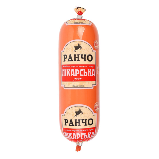 Ковбаса варена Лікарська в/с Ранчо 400г