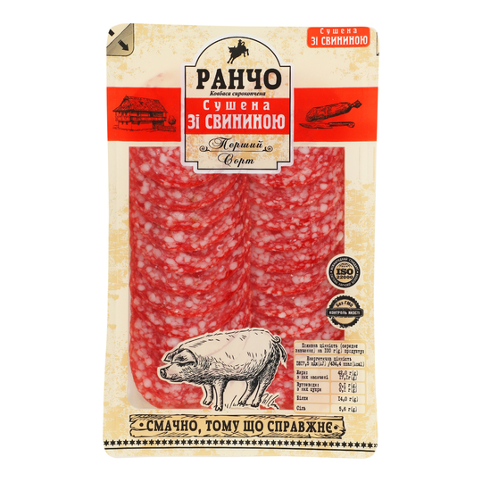Ковбаса Сушена зі свин. с/к 1с Ранчо 75г