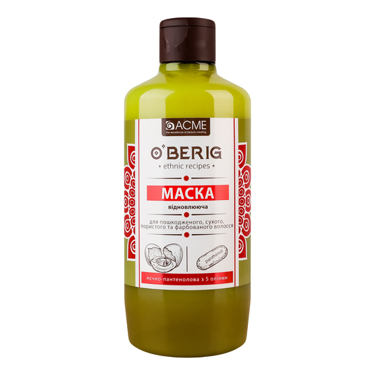 Маска-олія д/вол. яєч.-пан.O'Berig 500мл