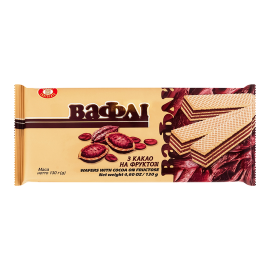 Вафлі з какао на фруктозі ХБФ 130г