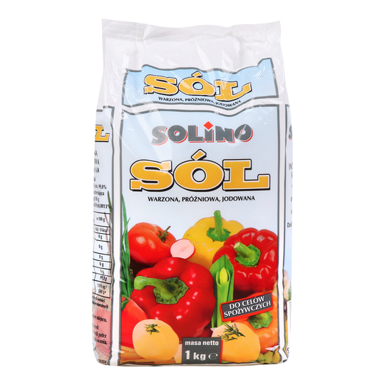 Сіль кухонна йодована Solino 1кг