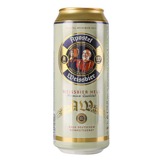 Пиво Apostel Hefeweissbier 5,3% 0,5л з/б