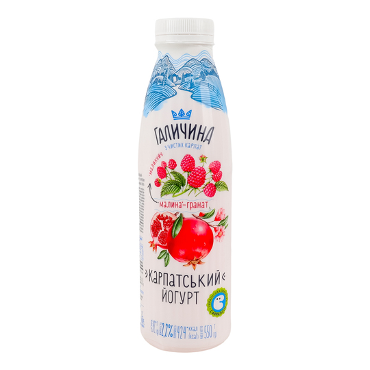 Йогурт Галичина 2,2%мал.-гран. 550г