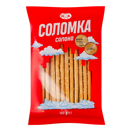 Соломка солона фасована БКК 100г