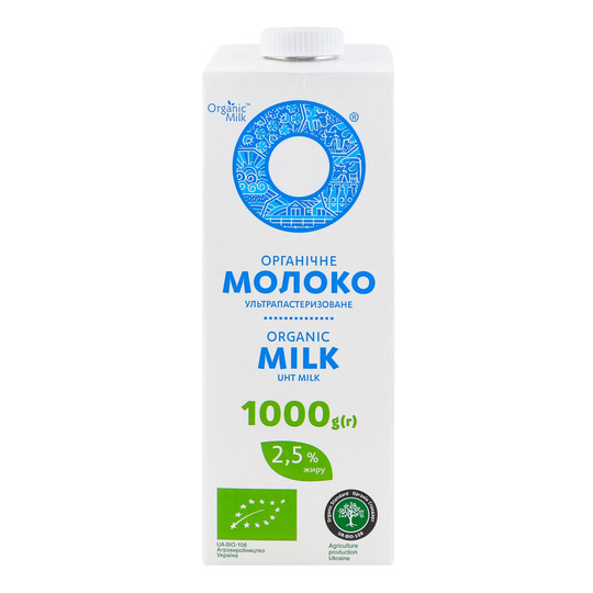 Молоко у/п орг.Organic Milk 2,5% тп1000г