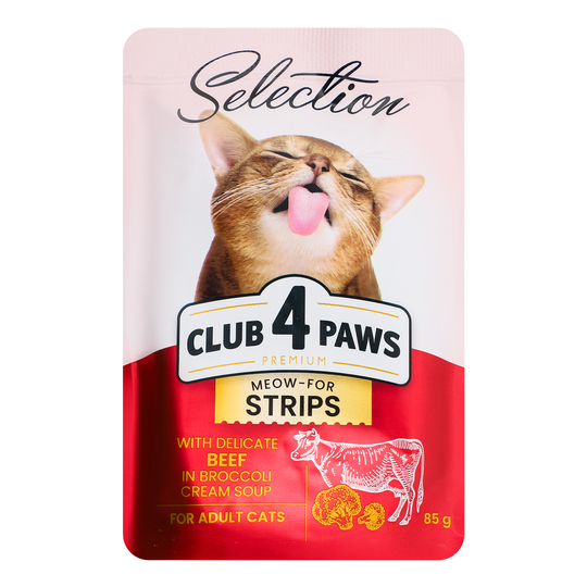 Корм конс. д/кот.Club 4Paws ялов. бр.85г