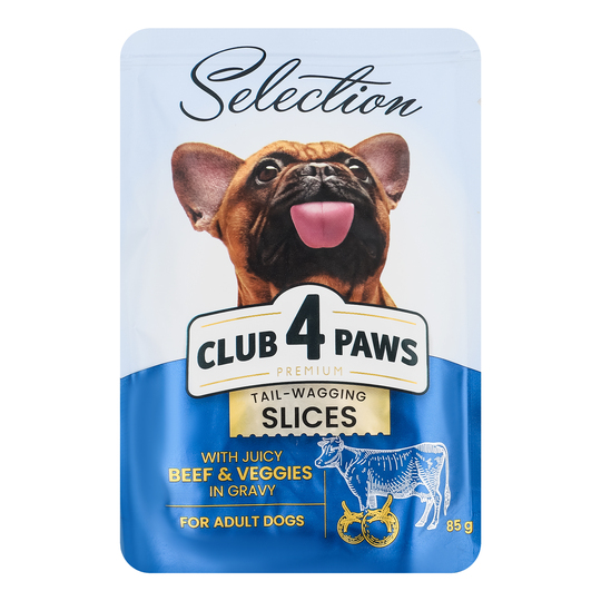Корм конс. д/соб. Club 4Paws ялов.ов.85г