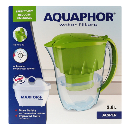 Фільтр-глечик чорний Джаспер Аквафор2,8л