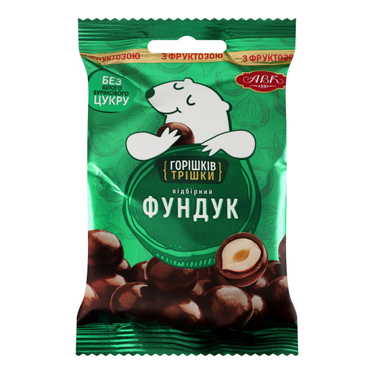 Драже фундук мол.шок.з фруктозою АВК75г