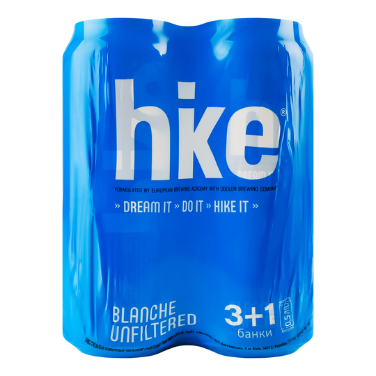 Пиво св. Hike Blanche 4,9% 4*0,5л з/б