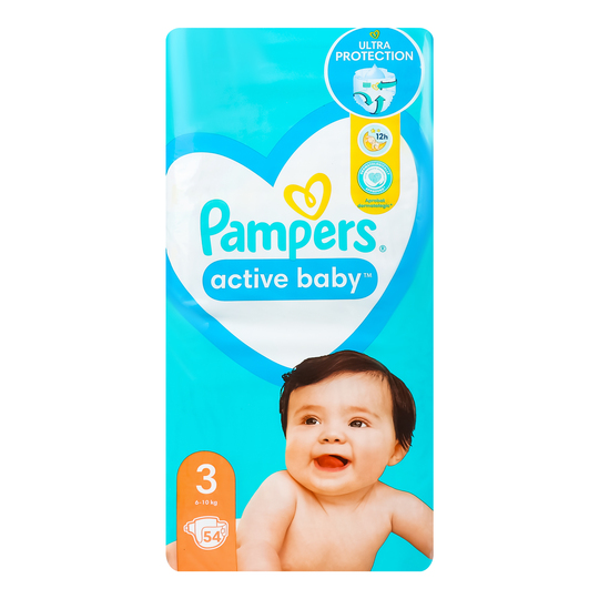 Пiдгузники дит Active (6-10кг)Pampers 54