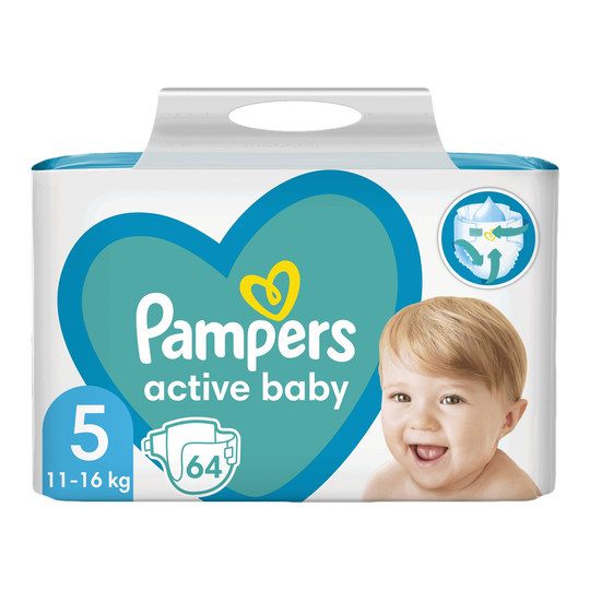Пiдгузники Active (11-16кг) Pampers 64шт