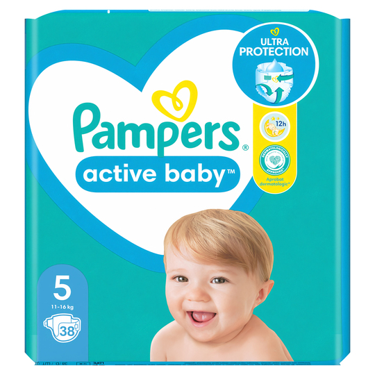 Пiдгузники Active (11-16кг) Pampers 38шт