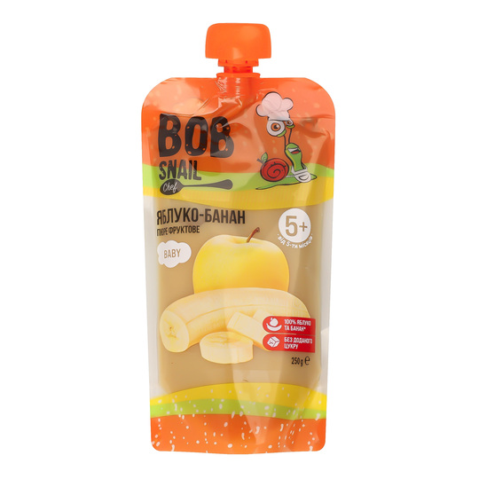 Пюре Яблуко-Банан Равлик Боб 250г