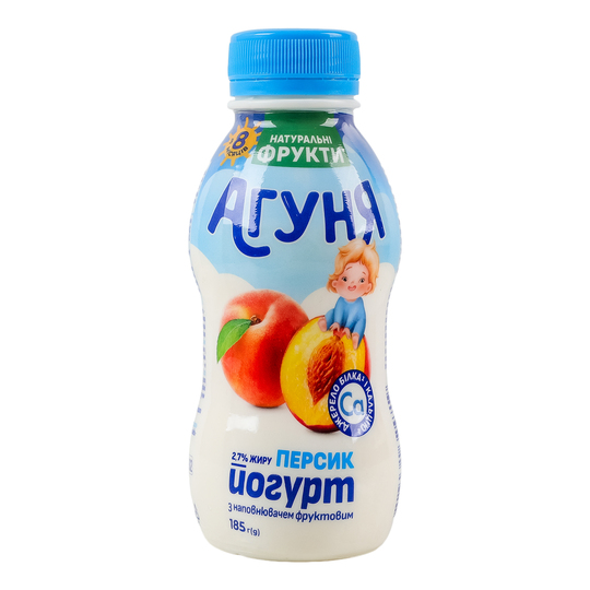 Йогурт Агуня Персик 2,7% 185г