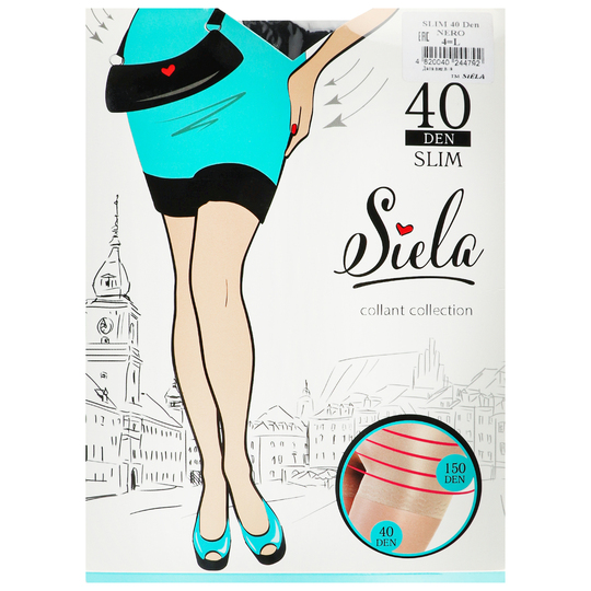 Колготи жін.Siela Slim 40 nero, 4