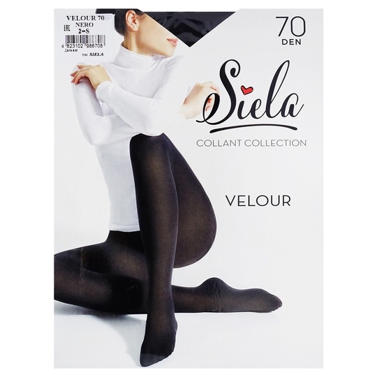 Колготи жін.Siela Velour 70 nero 2
