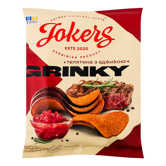 Грінки жит-пшен.телят/аджика Jokers 80г