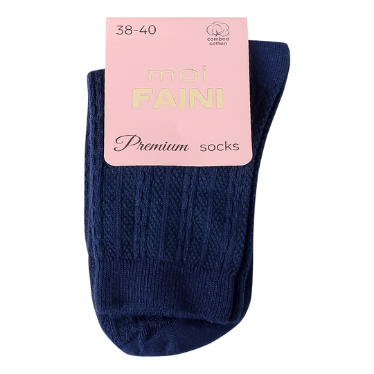 Шкарпетки ж.moi FAINI коса т.син.р.38-40
