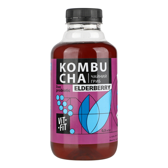 Напій б/а VitFit Комбуча Elderberry 0,5л