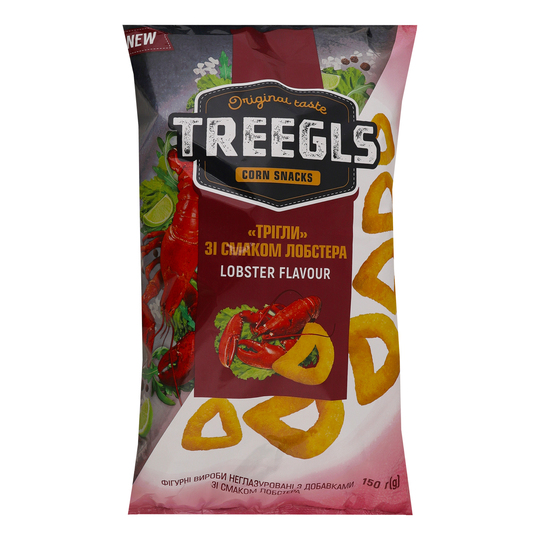 Снеки кукурудзяні лобстер Treegls 150г