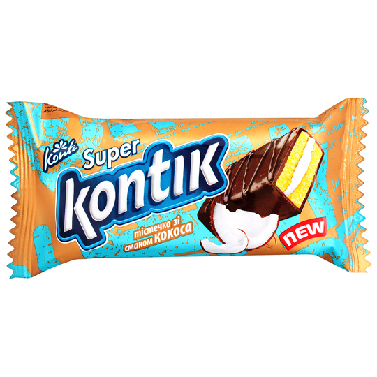 Тістечко бісквіт.кокос Super Kontik 50г
