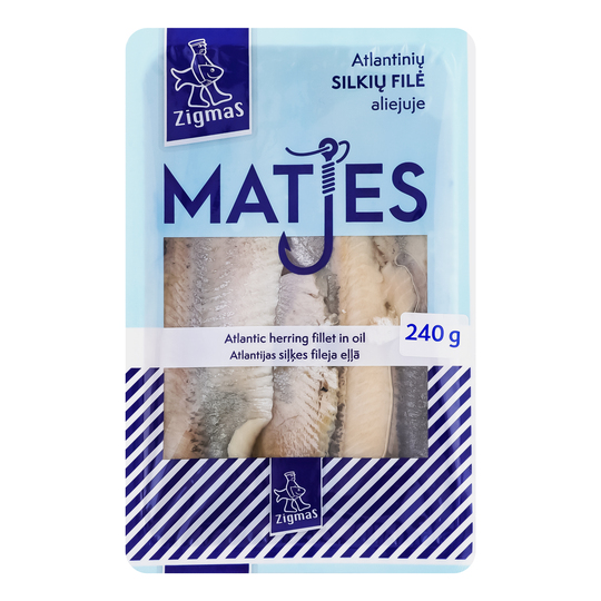 Оселедець філе с/с в олії Zigmas 240г