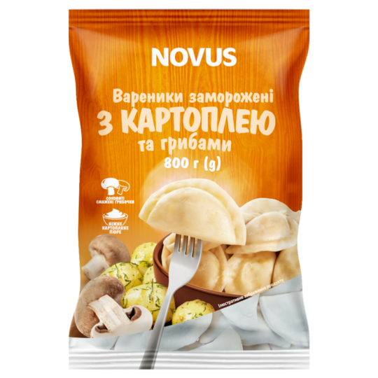 Вареники з картоп.та гриб.Novus 800г