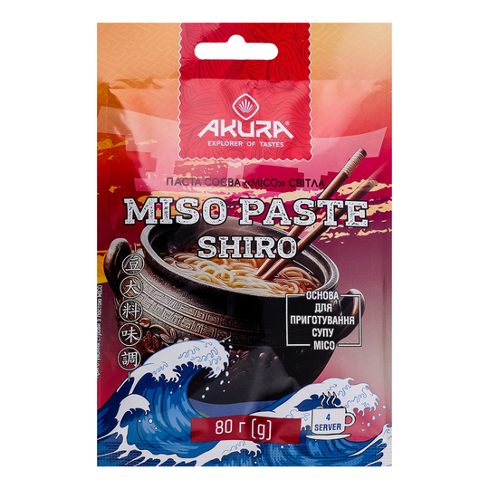 Паста соєва світла місо Akura 80г