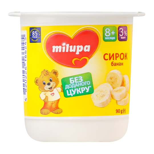 Сирок Мілупа 3% банан 90г