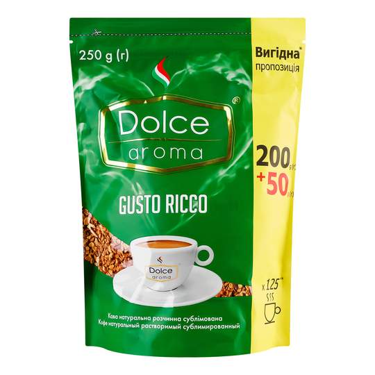 Кава розч. Dolce Aroma Gusto Ricco 250г