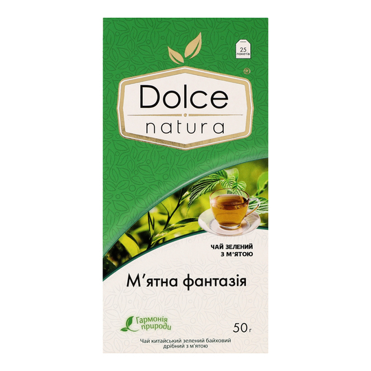 Чай цейл. Dolce Natura М`ятн. Фант.25*2г
