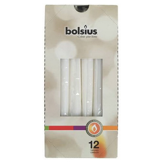 Свічка конус (білий)24,5*2,4см Bolsius