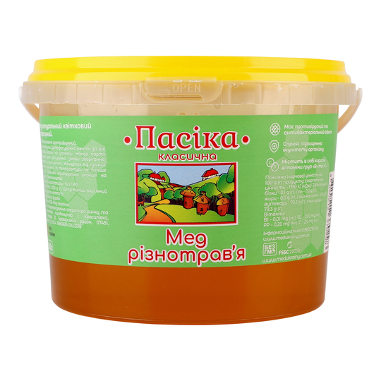 Мед різнотрав'я нат.Пасіка пл/в 1кг