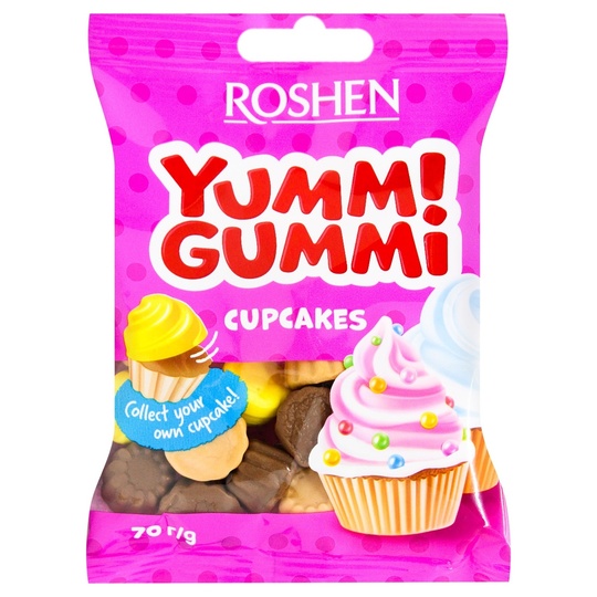 Цукерки желейні YG CupCakes Рошен 70г