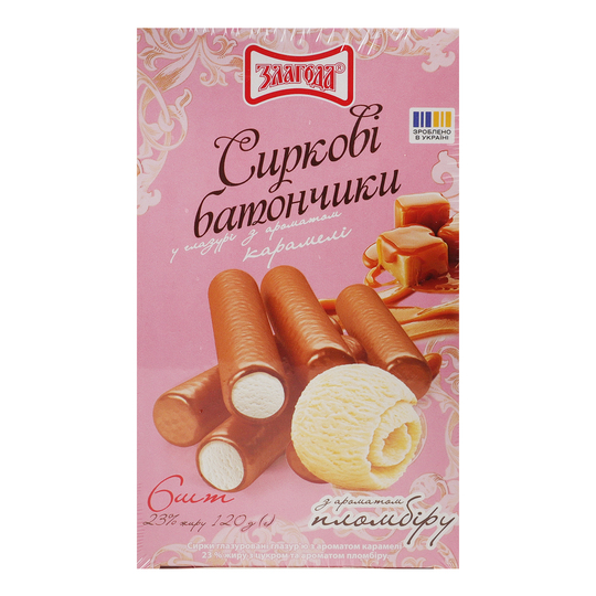 Батончик гл. 23% Злагода кар./плом. 120г