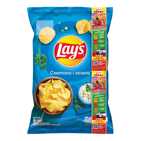 Чипси картоп.сметана зелень Lay's 60г