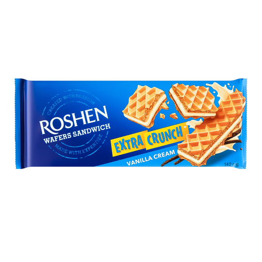 Вафлі wafers sandwich м-ван.Roshen 142г