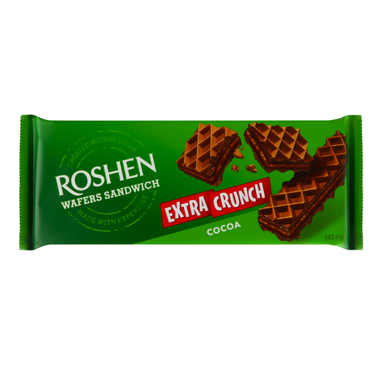Вафлі wafers sandwich шокол.Roshen 142г