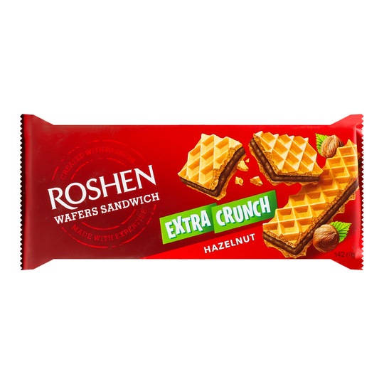 Вафлі wafers sandwich горіх 142г