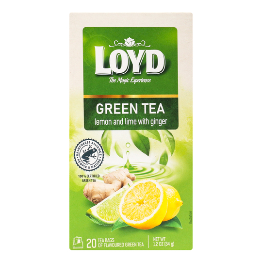 Чай зел. лайм.,лим.,імб. Loyd 1,7г*20шт