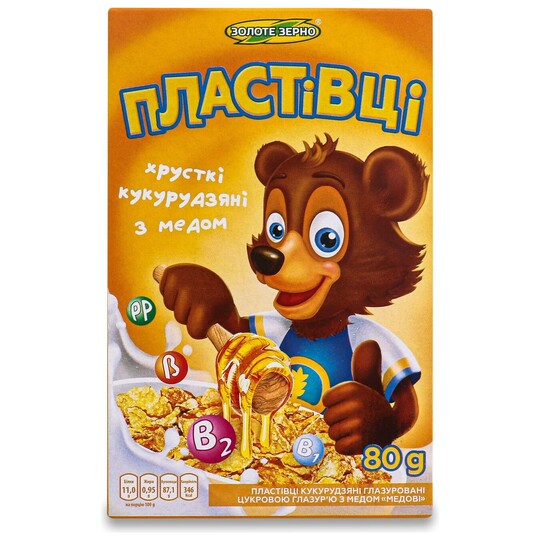 Пластівці кукур.З.Зерно Мед.г/с.н/у 80г