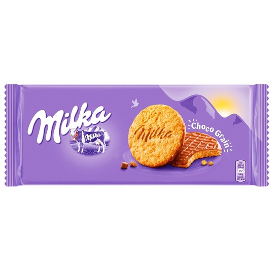 Печиво з вівсяними пластів.Milka 126г