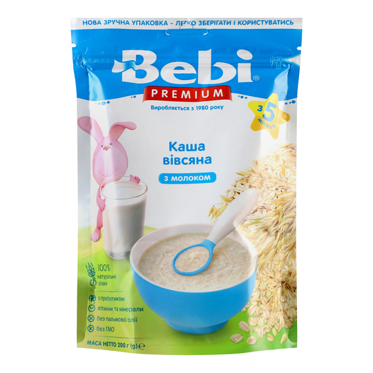 Каша Вівсяна з мол.5м.Bebi Premium 200г