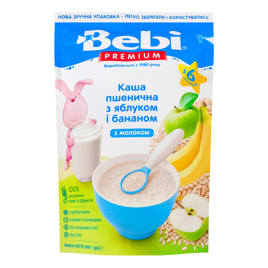 Каша Пше.ябл.бан.мол.6м.BEBI PREM 200г